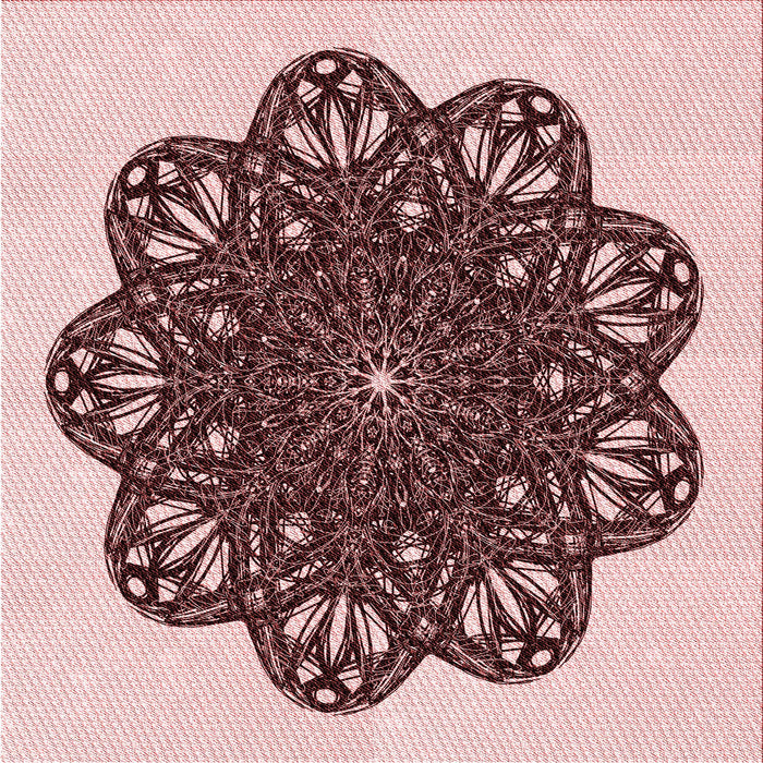 Round Patterned Brown Red Rug, pat1982rd