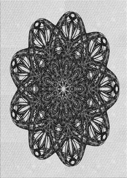 Patterned Platinum Gray Novelty Rug, pat1982