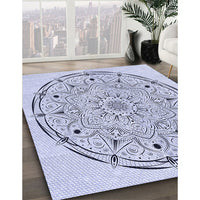 Patterned Lavender Blue Rug, pat1983blu