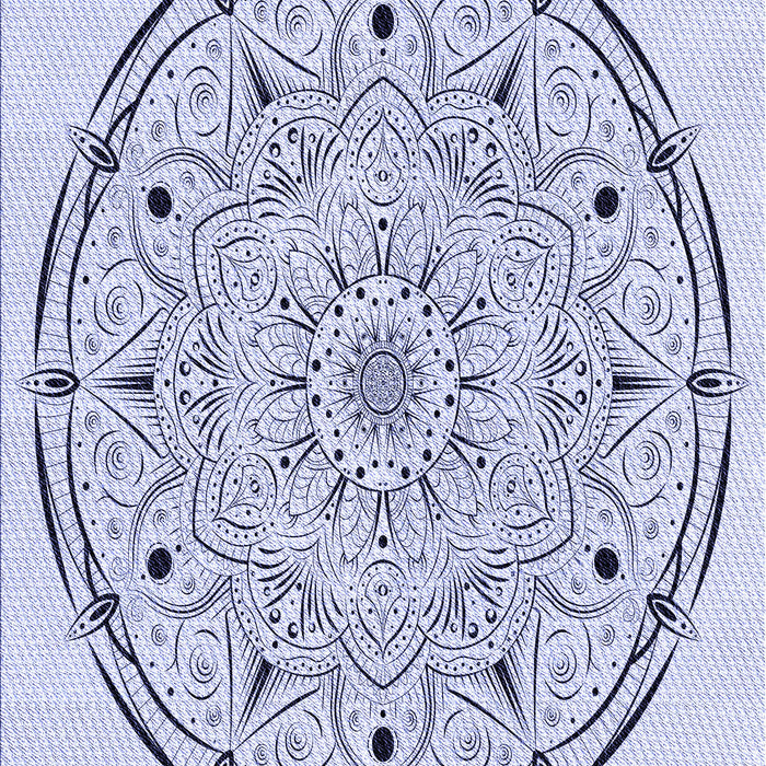 Patterned Lavender Blue Rug, pat1983blu