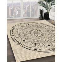 Patterned Moccasin Beige Rug, pat1983brn