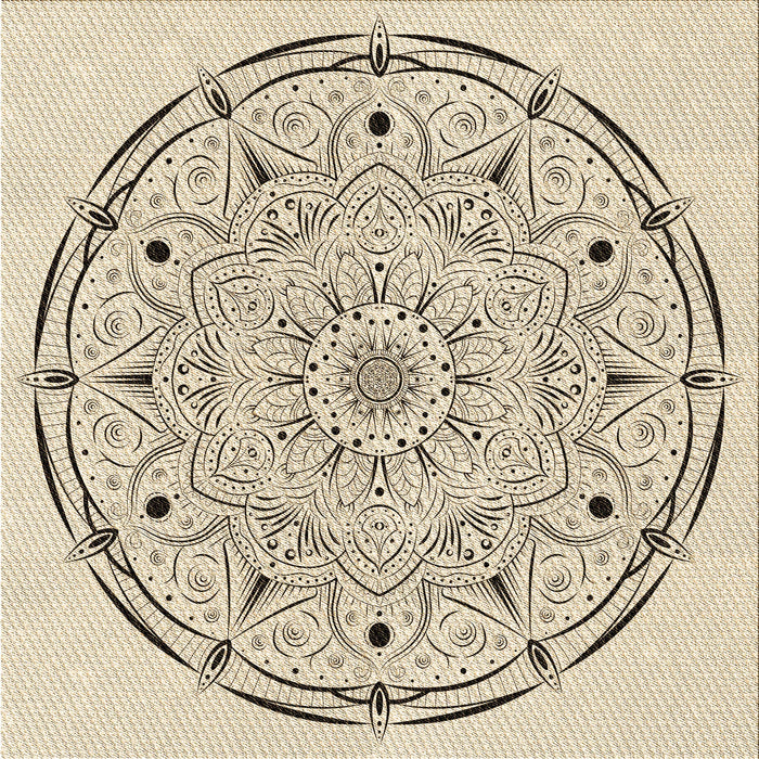 Round Machine Washable Transitional Moccasin Beige Rug, wshpat1983brn