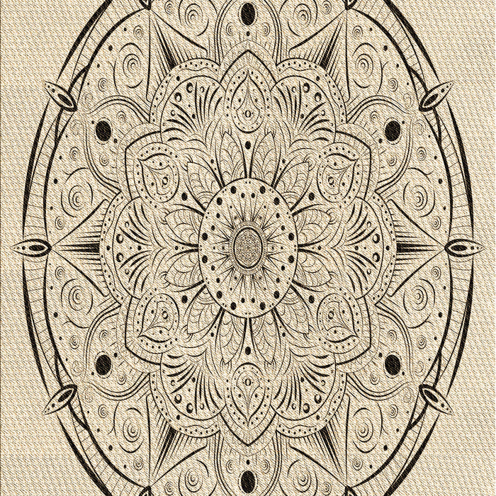 Patterned Moccasin Beige Rug, pat1983brn