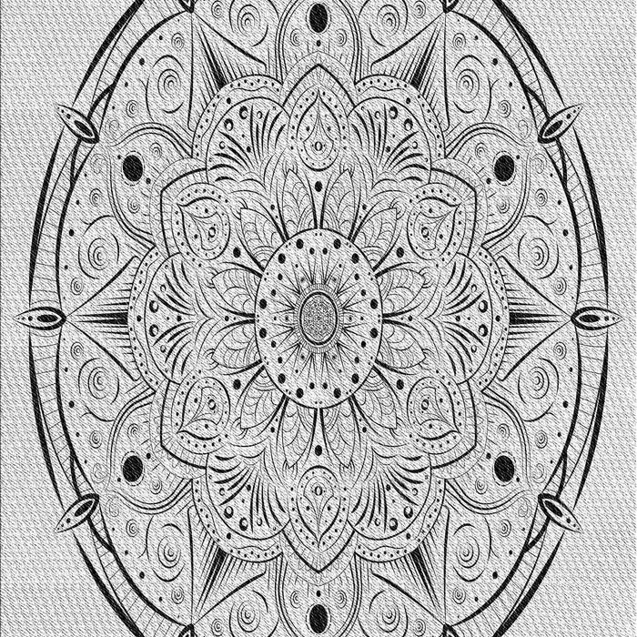 Patterned Platinum Gray Rug, pat1983gry