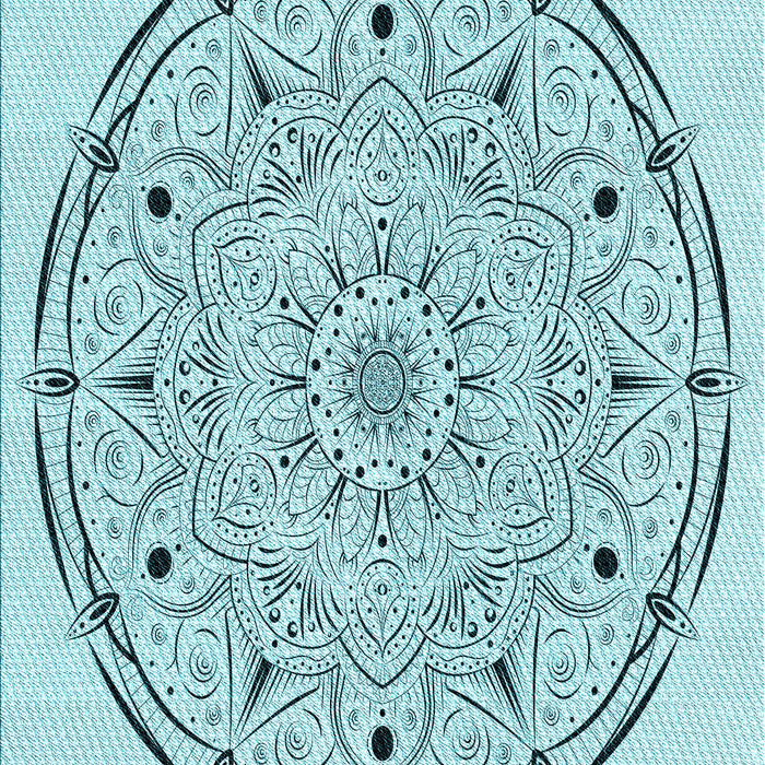 Patterned Electric Blue Rug, pat1983lblu