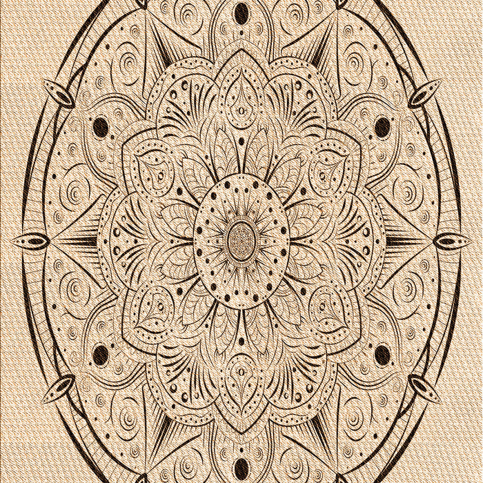 Patterned Bronze Brown Rug, pat1983org