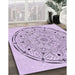Patterned Lilac Purple Rug in Family Room, pat1983pur