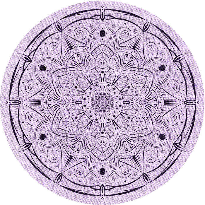 Square Patterned Lilac Purple Rug, pat1983pur