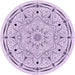 Square Patterned Lilac Purple Rug, pat1983pur