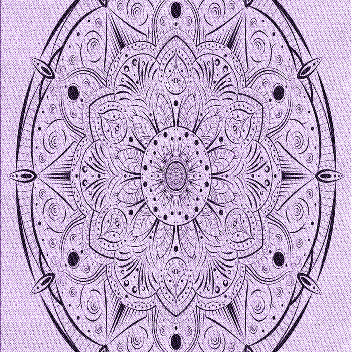 Machine Washable Transitional Lilac Purple Rug, wshpat1983pur