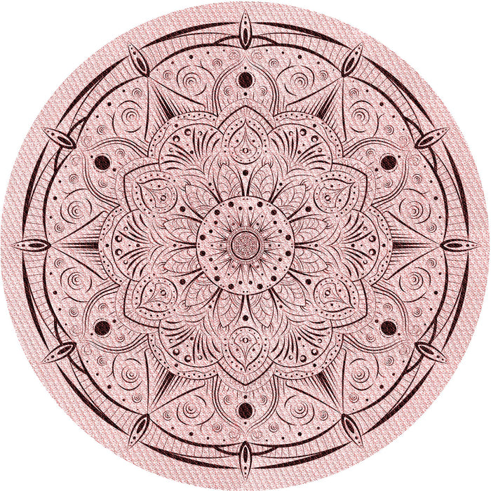 Square Patterned Red Rug, pat1983rd