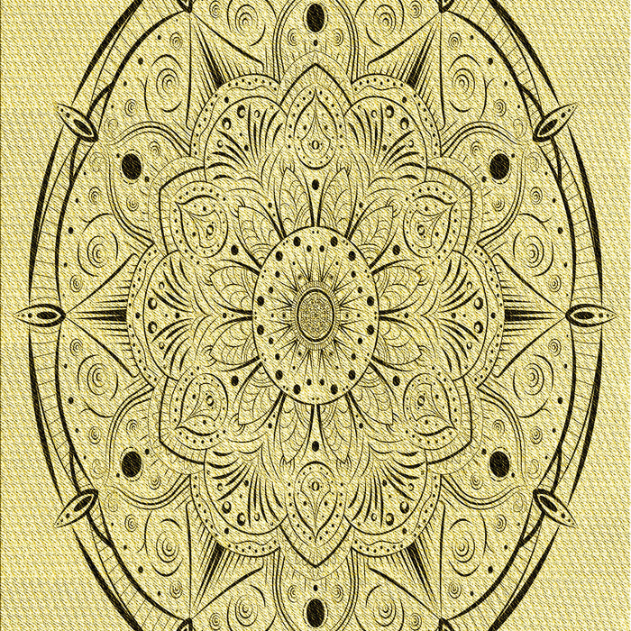 Patterned Sun Yellow Rug, pat1983yw