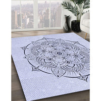 Patterned Lavender Blue Rug, pat1984blu