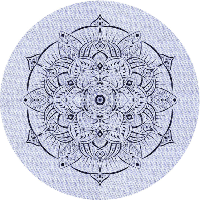 Square Machine Washable Transitional Lavender Blue Rug in a Living Room, wshpat1984blu