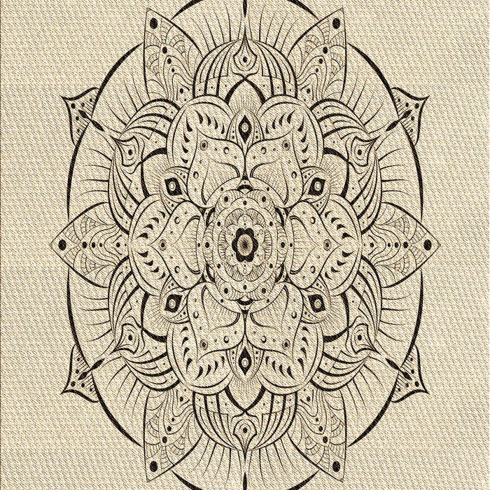 Patterned Moccasin Beige Rug, pat1984brn