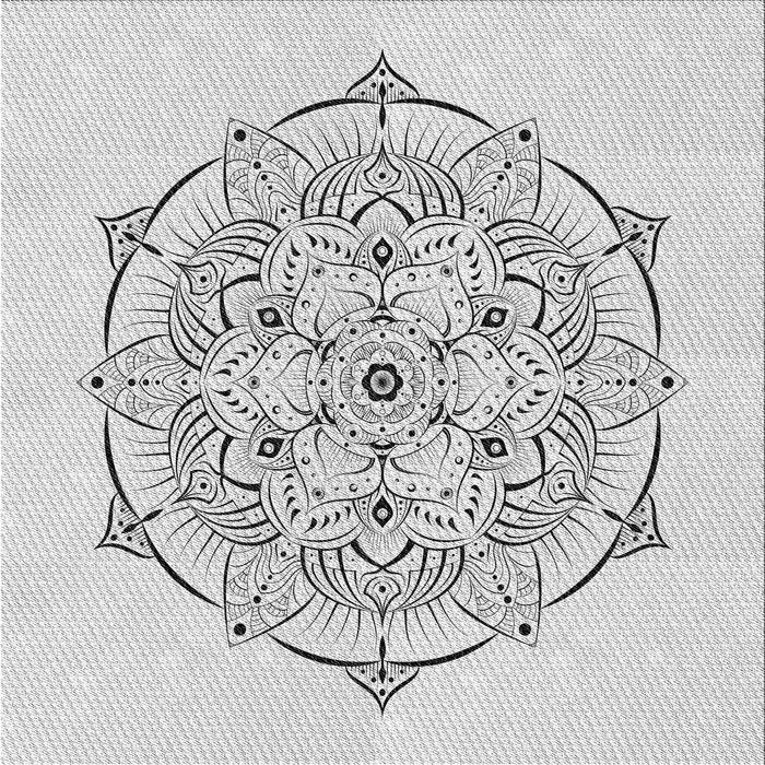 Round Patterned Platinum Gray Rug, pat1984gry