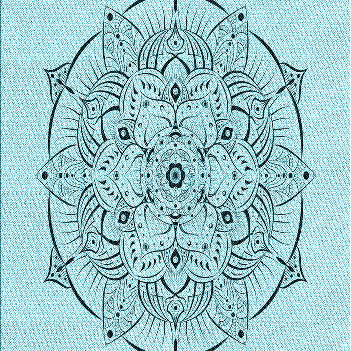 Patterned Electric Blue Rug, pat1984lblu