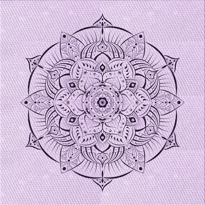 Round Machine Washable Transitional Lilac Purple Rug, wshpat1984pur