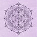 Round Patterned Lilac Purple Rug, pat1984pur