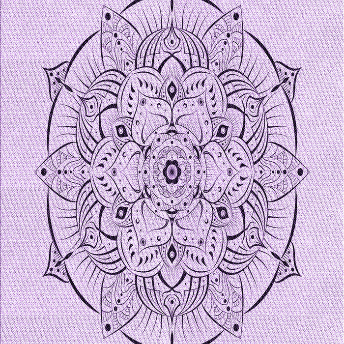 Patterned Lilac Purple Rug, pat1984pur