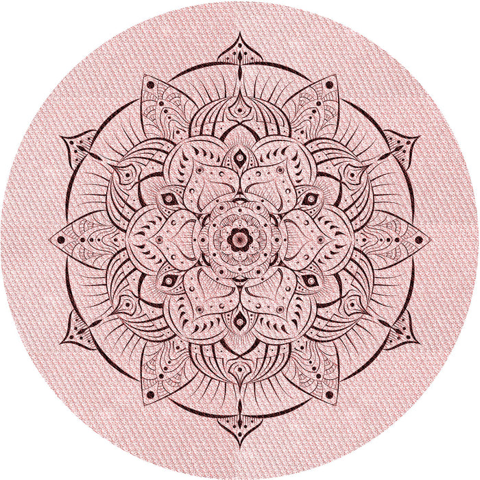 Square Patterned Pink Rug, pat1984rd