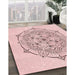 Machine Washable Transitional Pink Rug in a Family Room, wshpat1984rd