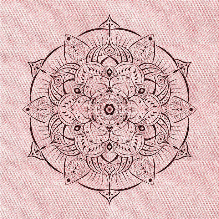 Round Machine Washable Transitional Pink Rug, wshpat1984rd