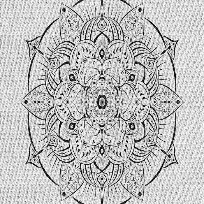 Patterned Off-White Novelty Rug, pat1984