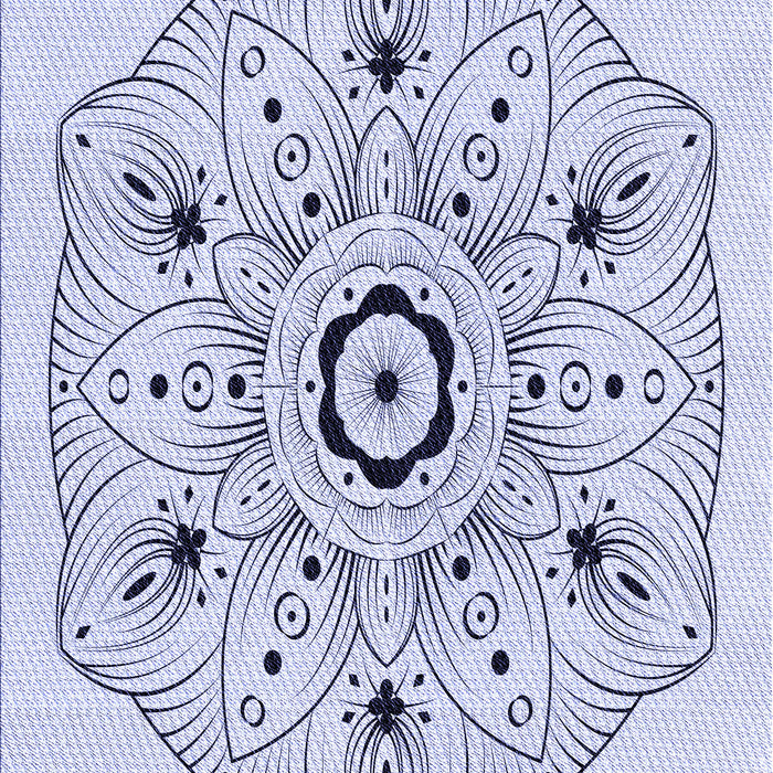 Patterned Lavender Blue Rug, pat1985blu