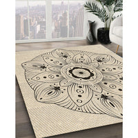 Patterned Moccasin Beige Rug, pat1985brn