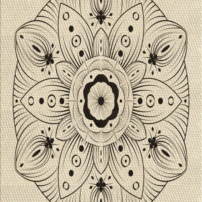 Patterned Moccasin Beige Rug, pat1985brn