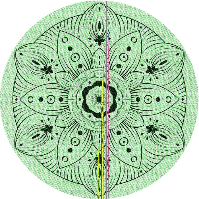 Square Patterned Mint Green Rug, pat1985grn