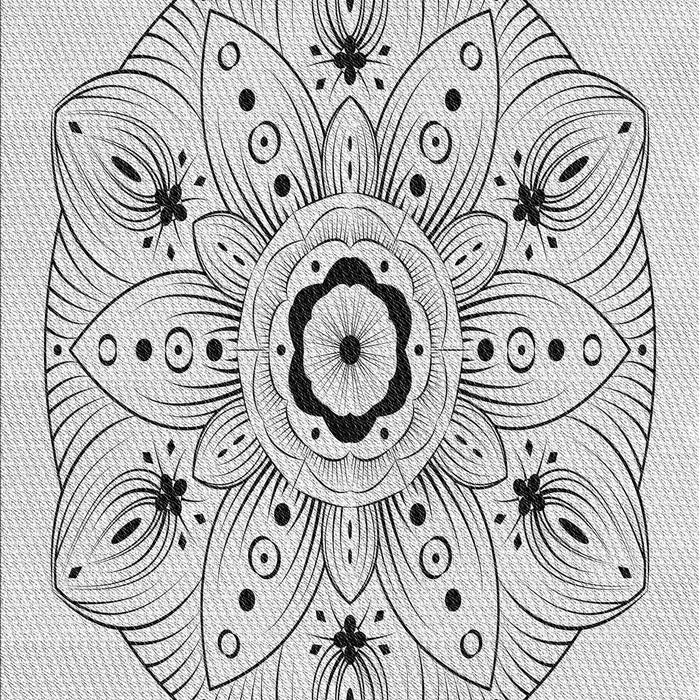 Patterned Platinum Gray Rug, pat1985gry