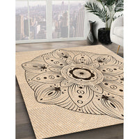 Patterned Bronze Brown Rug, pat1985org