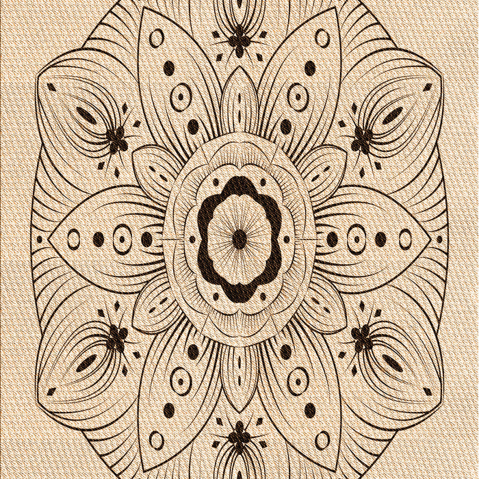 Patterned Bronze Brown Rug, pat1985org