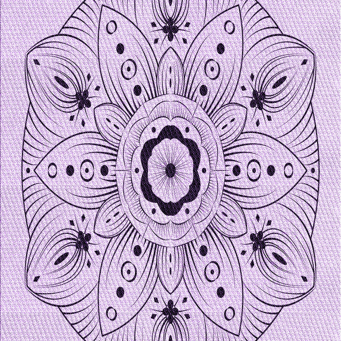 Patterned Lilac Purple Rug, pat1985pur