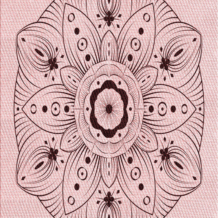 Machine Washable Transitional Pink Rug, wshpat1985rd