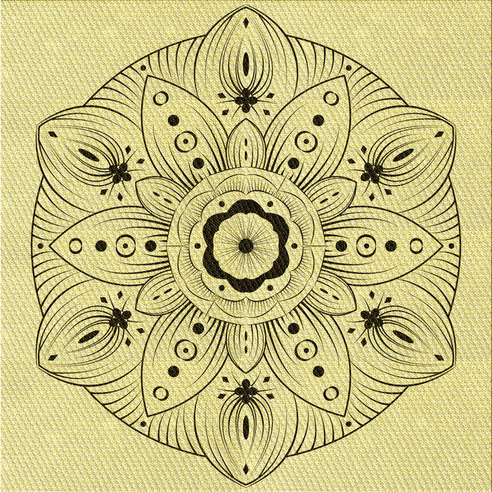 Round Machine Washable Transitional Caramel Brown Rug, wshpat1985yw