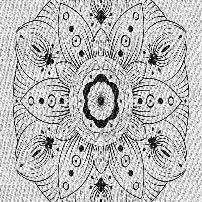 Patterned Gray Novelty Rug, pat1985