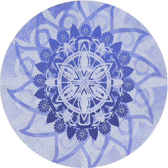 Square Machine Washable Transitional Light Slate Blue Rug in a Living Room, wshpat1986blu