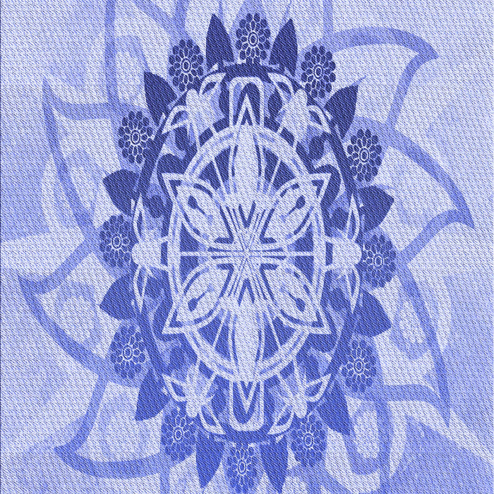 Patterned Light Slate Blue Rug, pat1986blu