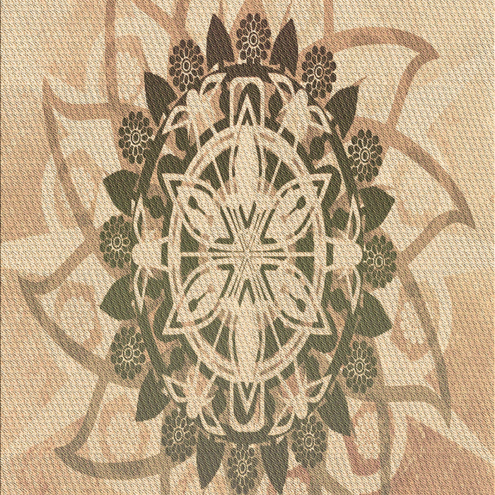 Patterned Copper Brown Rug, pat1986brn