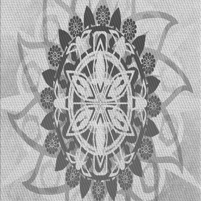 Machine Washable Transitional Gray Rug, wshpat1986gry