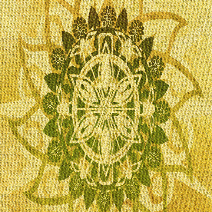 Patterned Yellow Rug, pat1986yw