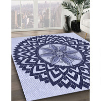 Patterned Blue Rug, pat1987blu