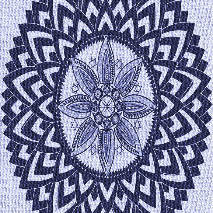 Patterned Blue Rug, pat1987blu