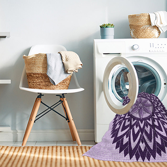 Machine Washable Transitional Blossom Pink Rug in a Washing Machine, wshpat1987pur