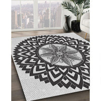 Patterned Gray Novelty Rug, pat1987