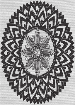 Patterned Gray Novelty Rug, pat1987