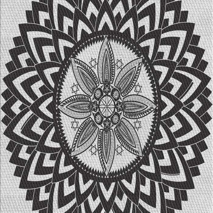 Patterned Gray Novelty Rug, pat1987